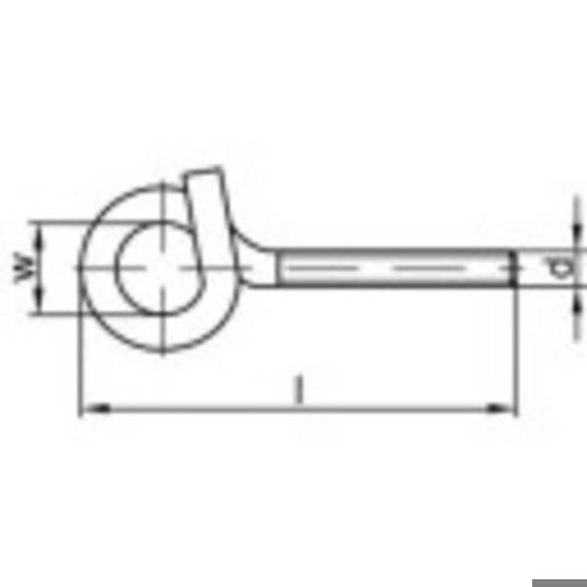 TOOLCRAFT Deckenhaken aus Stahl - 180mm, Galvanisch verzinkt, Starke Halterung