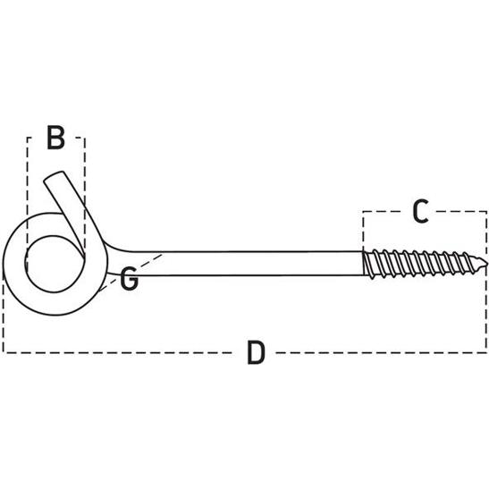 Art. 18 Gewinder Haken 18/80x5,0 mm – Ideal für Deckenmontage