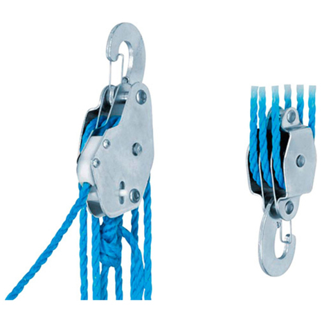 Universal Flaschenzug 220 kg - Mit Seil und Seilbremse