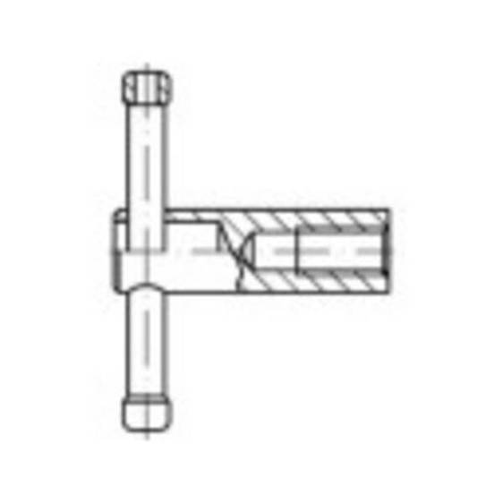 TOOLCRAFT Knebelmuttern M20 DIN 6307 - Stahl brüniert, 1 Stück