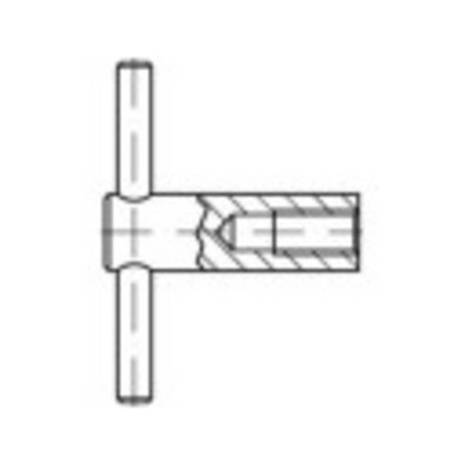 TOOLCRAFT Knebelmuttern M12 DIN 6305 - Stahl brüniert, 1 Stück