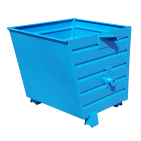 Kippbehälter 900x1000x800mm - 0,55m³ Volumen, Tragkraft 1000kg, Vollblech, Füße, RAL 5012