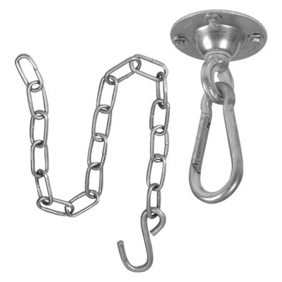 Verzinkter Sicherheits-Deckenhaken mit Kette 70 cm - Ideal für sichere Befestigungen