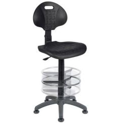 Ergonomischer RS PRO Drehstuhl mit Fußstütze - Höhenverstellbar von 59 bis 83 cm, Verstellbare Rückenlehne, Kunststoff Schwarz Ergonomischer RS PRO Drehstuhl mit Fußstütze - Höhenverstellbar von 59 bis 83 cm, Verstellbare Rückenlehne, Kunststoff Schwarz