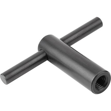 Knebelmutter D1=M12 aus Stahl - Fester Knebel