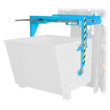 Staplertraverse für Kippbehälter - 0,55m³ - Abmessungen: 980x945x930mm - Stahl - RAL5012