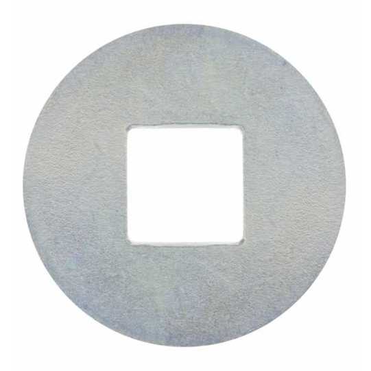 Edelstahlscheibe DIN 440 - 26 x 85 x 6 mm | Für Holzkonstruktionen | Form V | Vierkantloch | A4 Blank