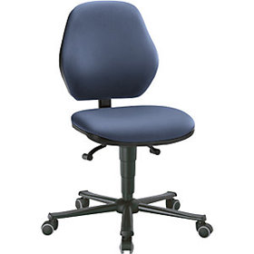 Laborstuhl mit Kunstlederbezug in Blau – Höhenverstellbar (Sitzhöhe 470-610 mm) mit Rollen | Reinraumstuhl Laborstuhl mit Kunstlederbezug in Blau – Höhenverstellbar (Sitzhöhe 470-610 mm) mit Rollen | Reinraumstuhl