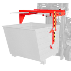 Staplertraverse für Kippbehälter - Inhalt: 0,55m³, Maße: 980x945x930mm, Material: Stahl, Farbton: RAL 3000
